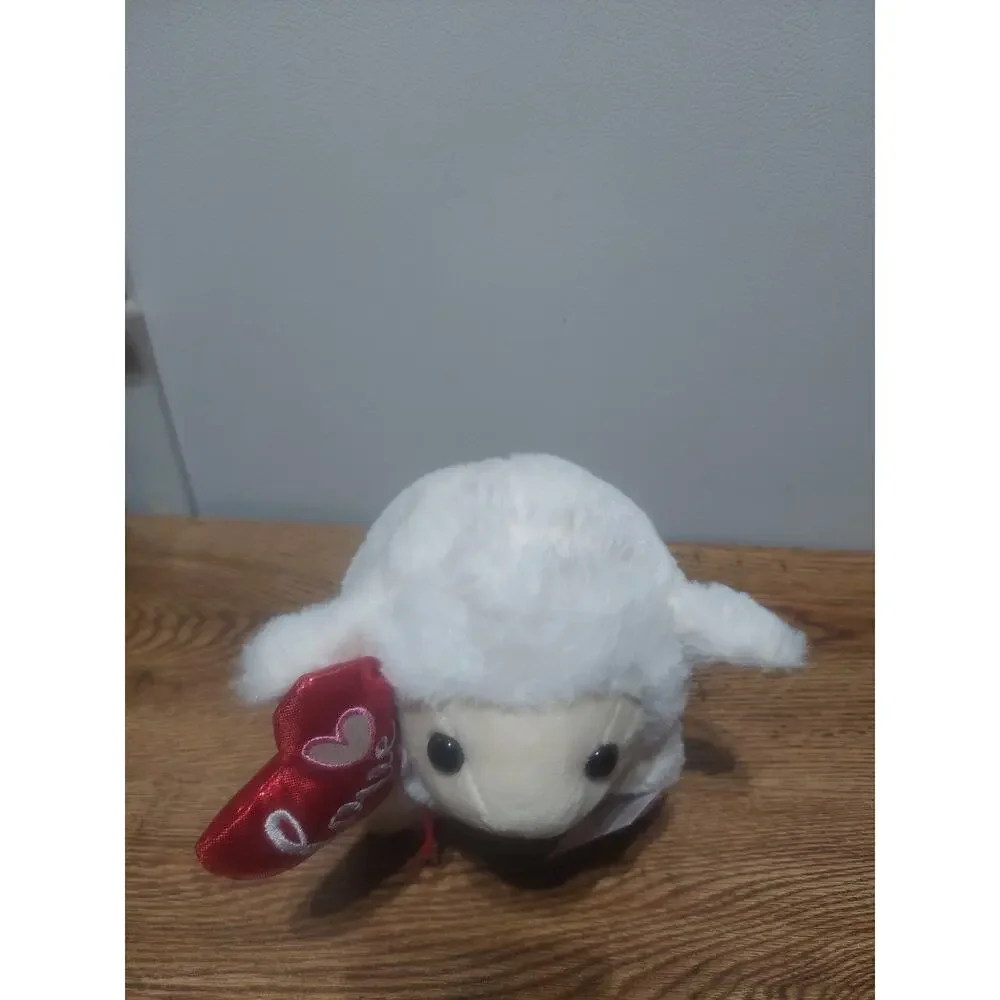 Valentine’s Day Sheep Plush Toy With Balloon Love Anniversary Holiday Gift Cute